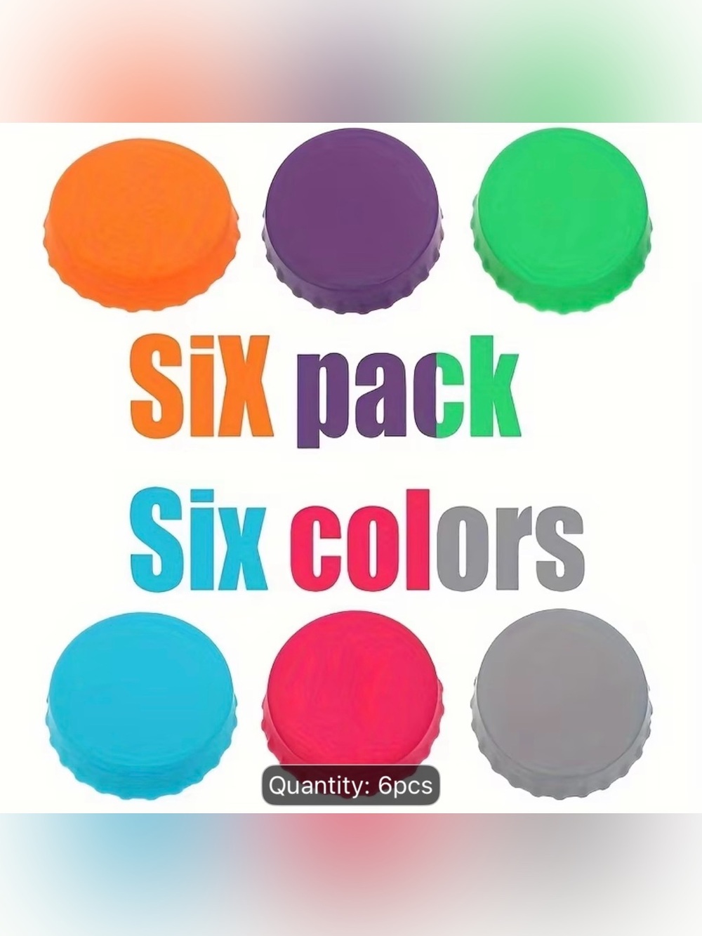 Six Pack Silicone Soda Covers- Multicolor (6 Pack)